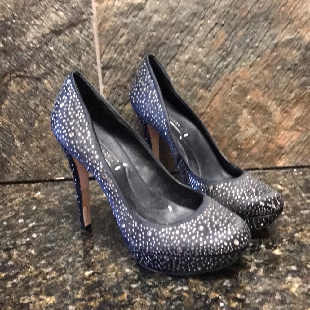 BCBGMAXAZRIA platforms covered in fun studs